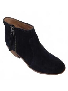 Madewell Janice Chelsea Black Ankle Suede Leather Ankle Boot Bootie 6